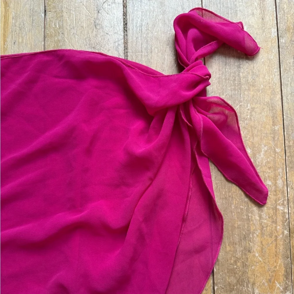 3/$15 Fuchsia Women's Swim Sarong - Lightweight Beach Cover-Up